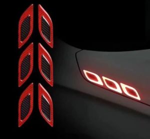 Sticker Carbon 3D Untuk Mobil Motor Isi 6pcs Stiker Reflektor Pemantul Cahaya Anti Pudar GZ