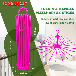 Gantungan Baju Lipat / Folding Hanger Matahari 24 Stick Nagamas