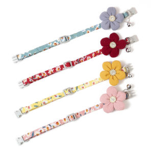 Pet Headwear Visual Attraction Pet Bow Tie Flower Charms Adaptable to Different Sizes Floral Pattern