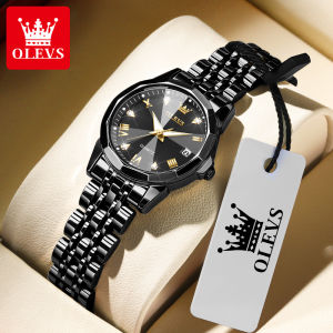 OLEVS Watch For Women Original Waterproof 2024 New Stainless steel strap Casual luminous Fashion Quartz Watches With Gift Box