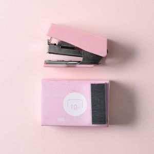 NICE CHILD Mini Stapler Set Macaron Color Staples Mini Ukuran Kecil Unik