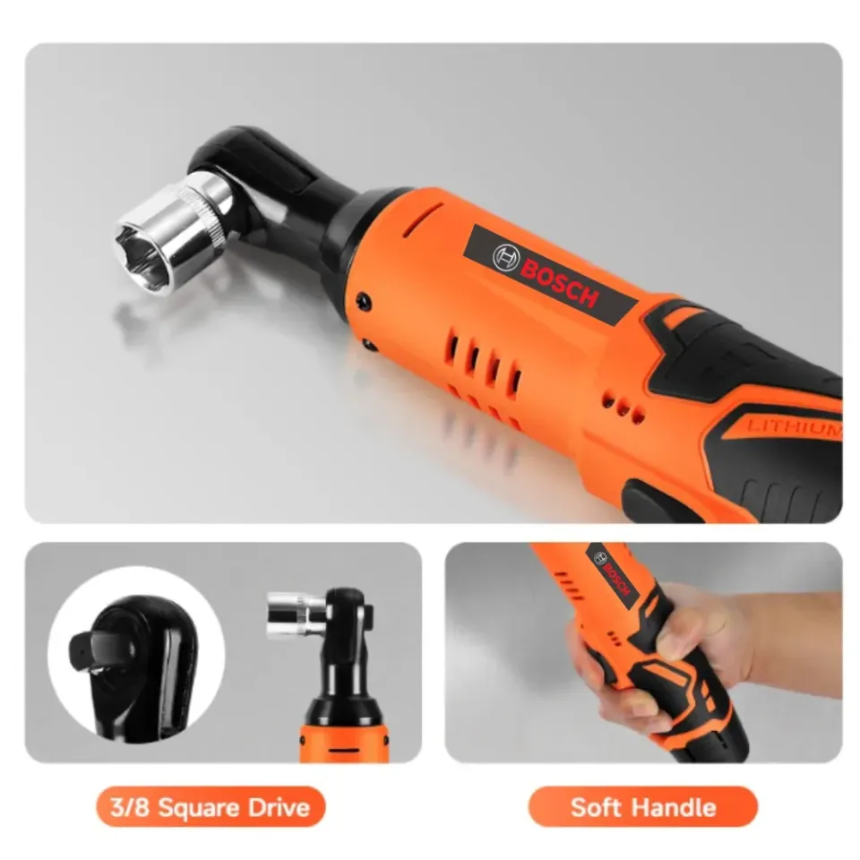 FREE GIFT 3 8 12V Cordless Electric Ratchet Wrench Tool Set Powerful 200Nm 1600 RPM Variable