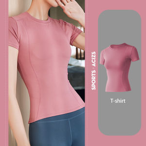 Basic Yoga Shirt Sports Wear Casual Top Tights for Women Yoga Shirt New Stretch Short Sleeve Tshirt Sports Gym Fitness Running Dri fit  Yoga Wear Womens Top