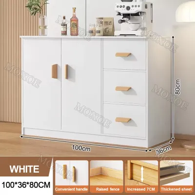 【Thickened Wood】Multipurpose Drawers Cabinet kitchen Cabinet Drawer Cabinet With Door Closet Side Cabinet Simple Modern Bedroom Storage Cabinet COD