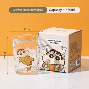 I know Crayon Shin-chan Themed Glass Cup - Cute & Creative Design for Coffee Milk and More!