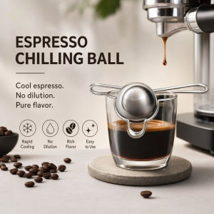 Espresso Chilling Ball Stainless Steel Reusable Coffee Cooler Whiskey Ice Ball Barista Tool