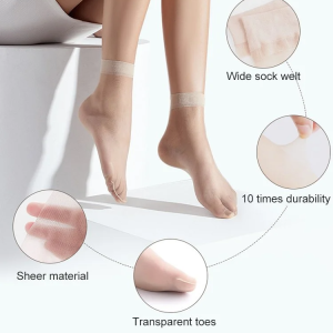 Female adult antihooker crystal ultrathin stockings transparent boat stockings