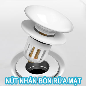Nút Chặn Lỗ Thoát Nước Nút Lavabo nhấn Xả Ngăn Mùi Bằng Gốm Chặn Rác Bồn Rửa Mặt