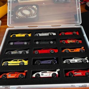 [COD] ourlove 1 64 Car Model Display Case With Protective Cotton Plate15 Positions Storage Box For Hot Wheels Transport Protection Box