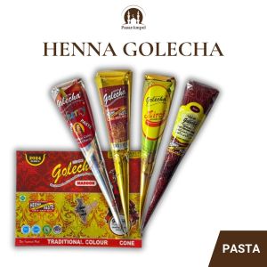 Golecha Henna Cone (1/2 Box isi 6pcs) Warna Lengkap Tahan air
