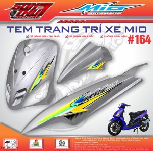 TEM XE YAMAHA MIO SPORT LIMITED #164 TÁCH NỀN (CHẤT LIỆU CAO CẤP - SẮC NÉT - KHÔNG PHAI MÀU)