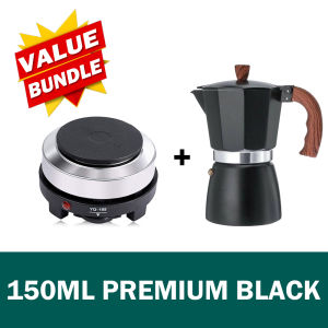 AKIRO HOME [VALUE BUNDLE] Rust-Proof Moka Espresso Maker Electric Stove Adjustable Heat Coffee Brewer Pembancuh Kopi 咖啡壶