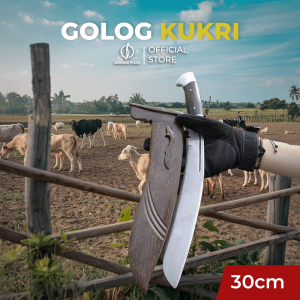 Jawara Pisau | Golsem Golok Sembelih Kukri Gurkha Tebas Kayu dan Bambu Super Tajam