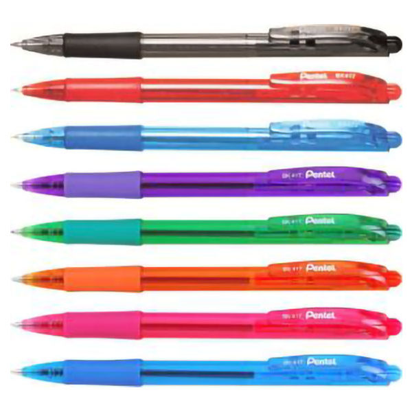 Pentel Bk417 Energize-x Retractable Ballpoint Pen - Eco-friendly Smooth 