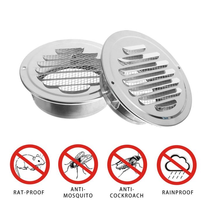 Small Parrot Air Circulation System For Exterior Spaces Reference: Precept Revolt77Lt5 Stainless Steel Anti Bird And Rat Round Ducting