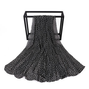 Jifang Women Floral Prints Chiffon Muslim Hijabs Shawls Scarf Polka Dots Chiffon Shawl Scarves 175x70cm WJ612