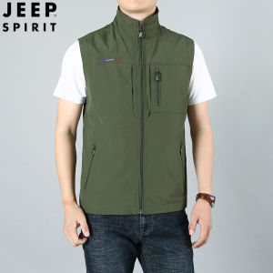 Áo Gi-lê Nam JEEP SPIRIT Áo Ba Lỗ Công Sở Mỏng Không Tay Nhiều Túi Thể Thao Ngoài Trời