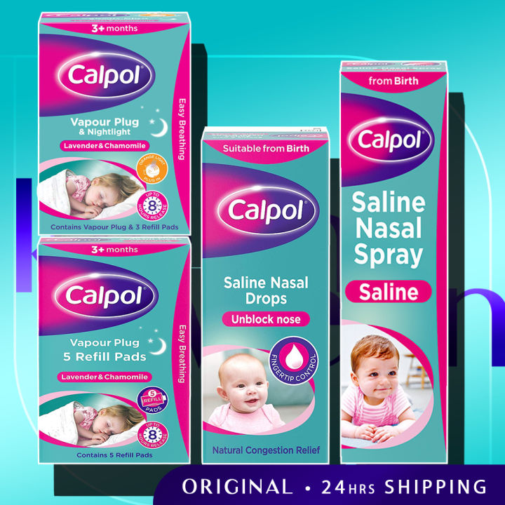 Authentic* Calpol Vapour Plug and Nightlight Saline Nasal Spray