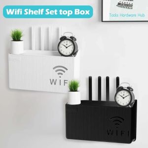 Wifi Router Storage Box TV Router Bracket Wifi Shelf Cable Organizer Wall Mounted Box