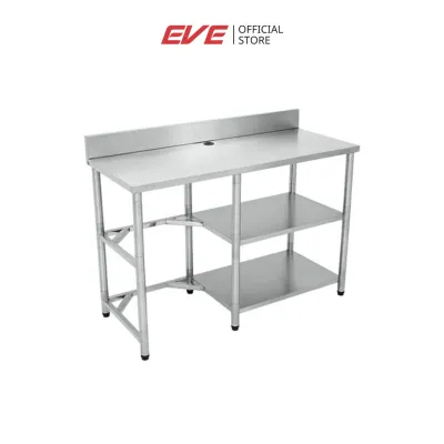 EVE โต๊ะวางเตาแก๊สสเตนเลสสตีลขัดลายซาติน COOKING TABLE CT - 1200 ขนาด 120 ซม.