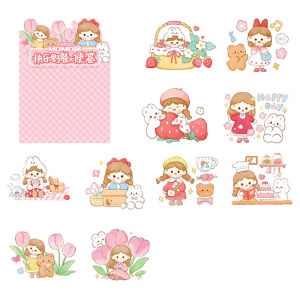 Cartoon Scrapbook Sticker Cute Cute Hand Account Sticker Non-sticky Decoration For Gift Decoration Stationery Lovers Arts And Crafts