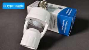【COD]100-240V Socket E27 Converter Lamp Base Light Bulb Switch with PIR Motion Sensor Automatic Detection [Suggest buy above 2pcs]