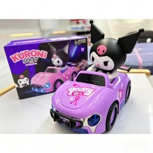 Kuromi Rotation Spray Car Toy|360° Rotation Spray Car Toy|3D Light & Music|Kids Play Vehicle|Mainan Budak Perempuan3501