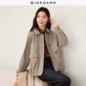 Giordano Women Cargo pockets relaxed jacket Free Shipping 05376679