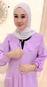 Midi Dress Mayung Bahan Twill Rayon Kenari Tebal Dan Halus di Pakai Jatuh Dress Muslim Terbaru