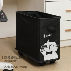 ตะกร้าผ้าพับได้ขนาด 40 ซม. กล่องเก็บของความจุขนาดใหญ่พร้อมล้อสำหรับเสื้อผ้า อุปกรณ์ฟิตเนส ของเล่น ของว่าง กล่องจัดระเบียบสำนักงาน