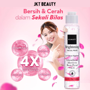Scarlett Whitening BRIGHTENING Facial Wash - Sabun Cuci Muka Clean and Clear untuk Mencerahkan Melembabkan & Memudarkan Noda