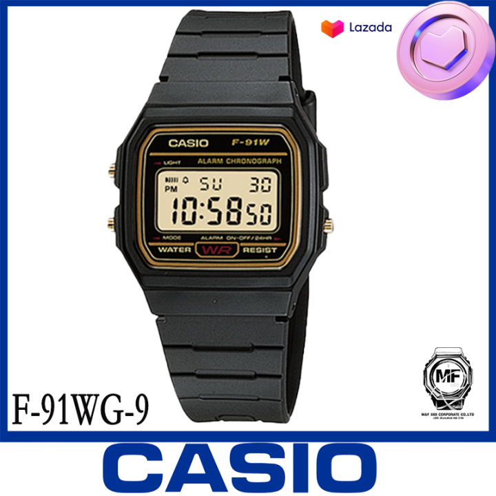 CASIO นาฬิกาข้อมือ สายยาง รุ่น F-91W-3 ของแท้ 100% ประกันศูนย์ CASIO 1 ...