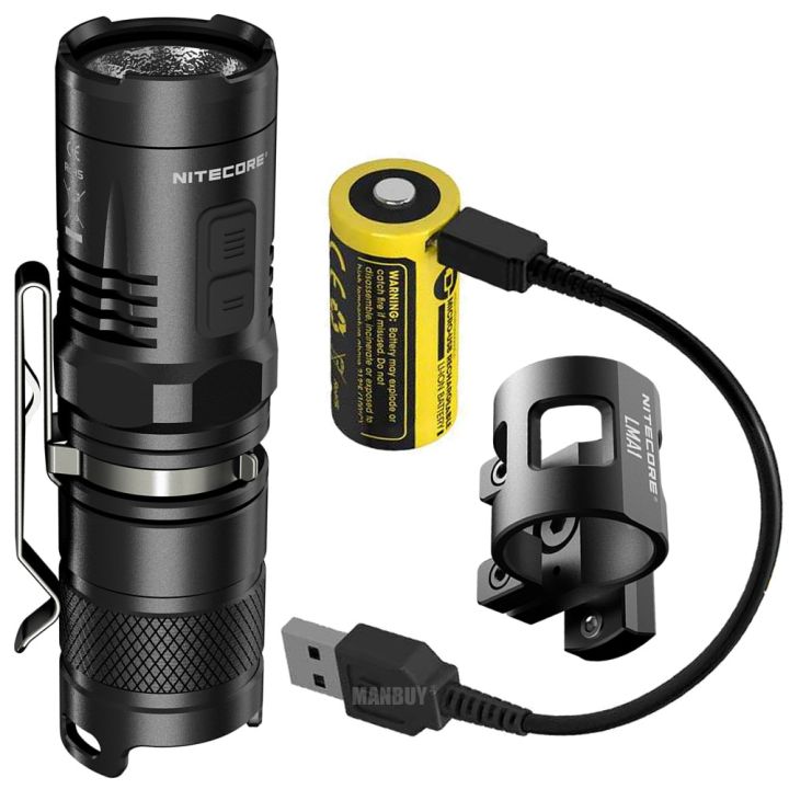 Lampe Torche Tactique NITECORE MT10C - 920 Lumens - Rouge Et Blanc - Batterie Rechargeable Incluse