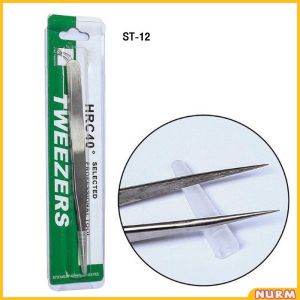 Nurm Straight/Curved Eyelash Forceps Lash Tweezers Stainless Eyelash Extension Tool Repair Tools