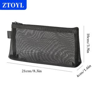 [COD]🔥🔥🔥ZTOYL 1Pc Clear Mesh Pencil Case Stereoscopic Zipper Pouch Office Student Pen Bag Portable School Supplies Pen Box Bill Storage Bag Travel Luggage Accessories