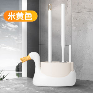 White Swan 3 in 1 Toilet Brush Set Wall Mount Household Bathroom Toilet Cleaning Brush No Dead Angle Restroom Cleaning Tool