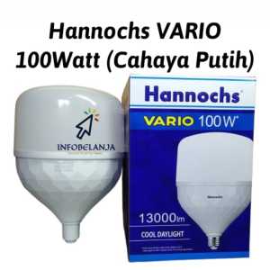 Lampu Bohlam LED Hannochs Vario 100 Watt Cahaya Putih SNI Resmi Original