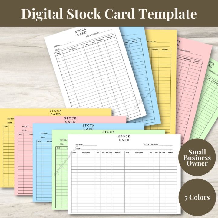 [Template] Stock Card Template (Portrait + Landscape) Iventory Stock ...