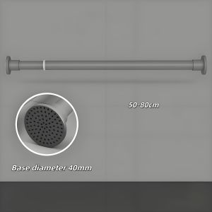 【2024 Upgraded】Stainless Steel Telescopic Tension Curtain Rod/Clothes Drying Rod/Shower Curtain Rod - No Drill Easy Install Adjustable Length for Home/Closet/Bathroom