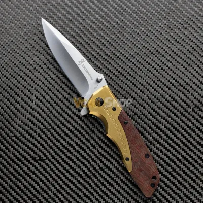 BROWNING Outdoor Folding Knife มีดพับ มีดแคมป์ปิ้ง ใช้เดินป่า ป้องกันตัว อุปกรณ์ยุทธวิธี บราวนิง EDC