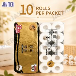 (SG) Strong 4-Ply Soft Toilet Paper Rolls Premium Hanging Tissue High-Quality Bathroom Bedroom Kitchen Qing Feng Richlux