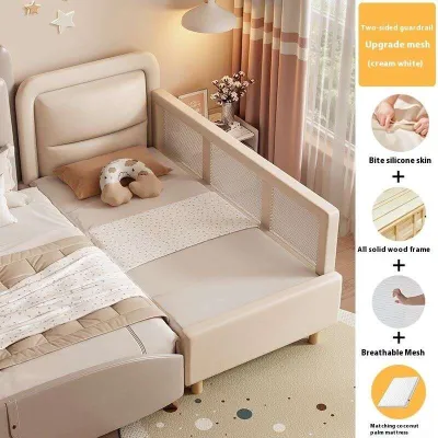 Toddler Bed Ventilation Guardrail Splicing Bed Childrens Bed Customizable Bed Height