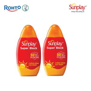 [VB] Bộ 2 Kem chống nắng Sunplay cực mạnh ngừa đen sạm da hiệu quả dạng sữa Sunplay Super Block SPF 50+ PA++++ 70g