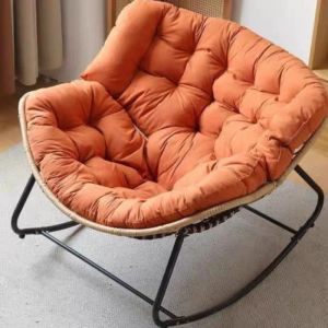 xpkQ Casual Living Room Chairs Nordic Luxury Living Room Chairs Wide Size Curved Ironwork Rocking Chair Romantic Sofa One Person 3H4K8
