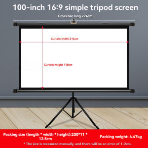 【COD】60-120 inch Projector screen with stand Foldable Tripod HD Projector Screen  portable