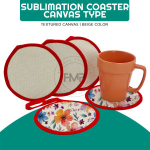 FMP 1pc Printable Coaster Pad Circle Canvas Type Pot Holder