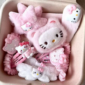 TUmama Bộ kẹp tóc đáng yêu cho trẻ em với thiết kế lợn hoa và trái tim-Kẹp Vịt Thời trang cho bé gái