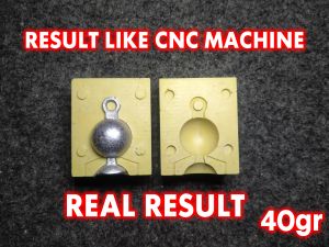 Molding Cetakan Bandul Timah Pemberat Pancing Model Anting 40gr