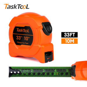 TASKTOOL Measuring Tape 5M/7.5M/10M Self-Locking Dual-Scale Fluorescent Measure Tape Thickened Anti Fall Engineering Measurement Tape