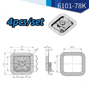 4pcs/set KUNCI KUPU-KUPU ACCESSORIES AKSESORIS HARDCASE UKURAN BESAR 11.2x10.5cm/82x78cm